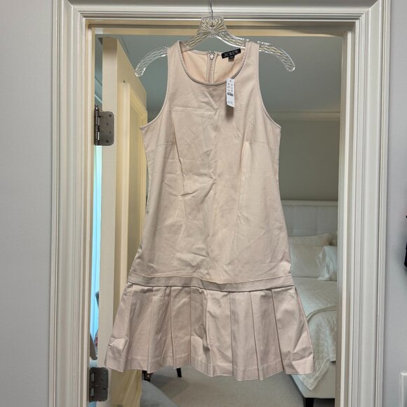 J. Crew Sleeveless Pleated-Hem Shift Dress NWT - Picture 2 of 6